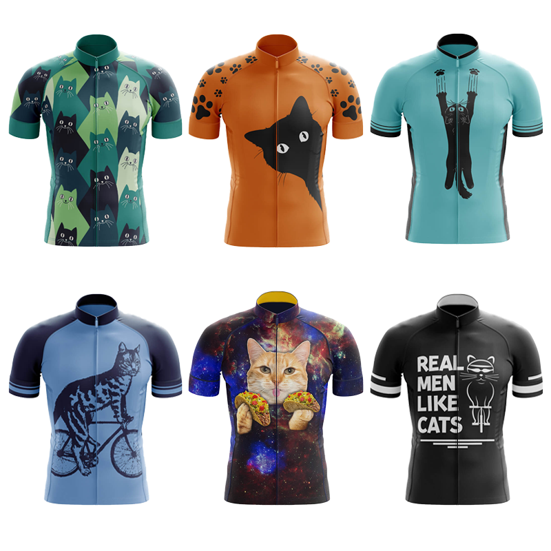 Mountain Biking Cartoon - Maillot de cyclisme pour hommes, motif