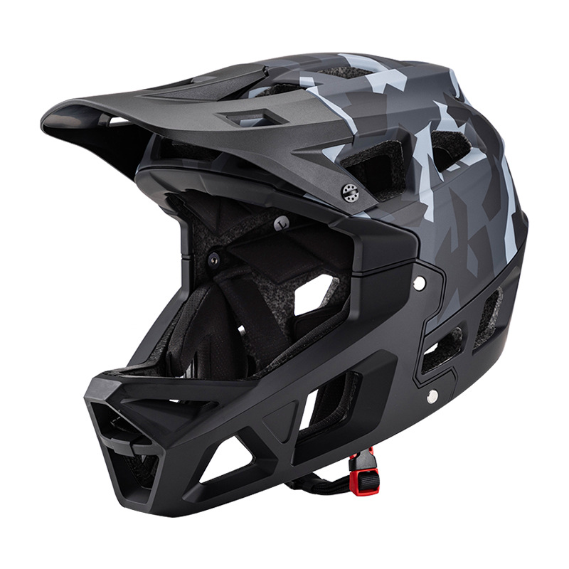 Mountain Biking Full Face Helmet - Casque de vélo tout-terrain pour adultes,