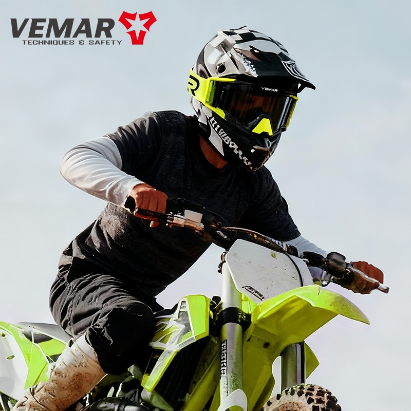 Mountain Biking Full Face Helmet - VEMAR hommes femmes lunettes de Moto