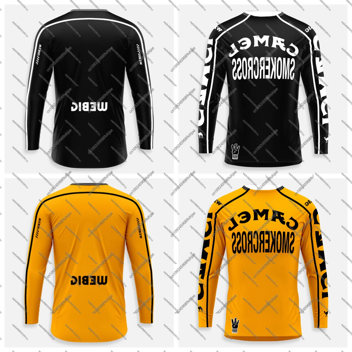 Mountain Biking Long Sleeve Shirt - Camel Smokercross-Vêtements de cyclisme VTT, contrôle