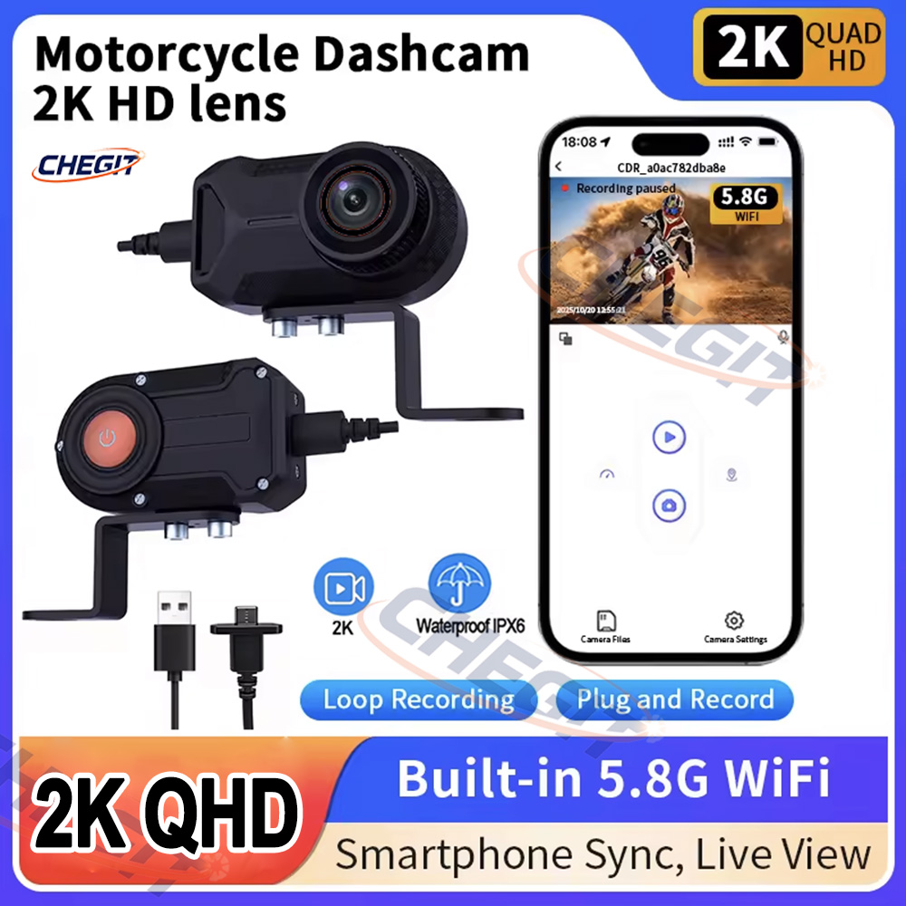 Caméra DVR Moto 2K HD WiFi Éta - Mountain Biking Videos avis et prix