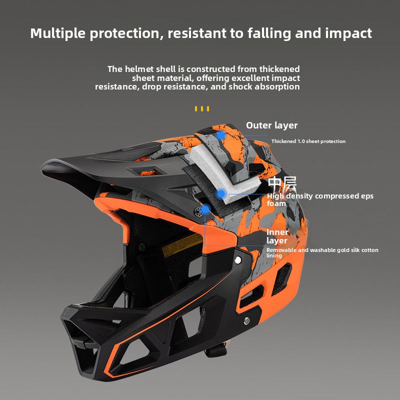 Casque de vélo tout-terrain po - Mountain Biking Full Face Helmet avis et prix