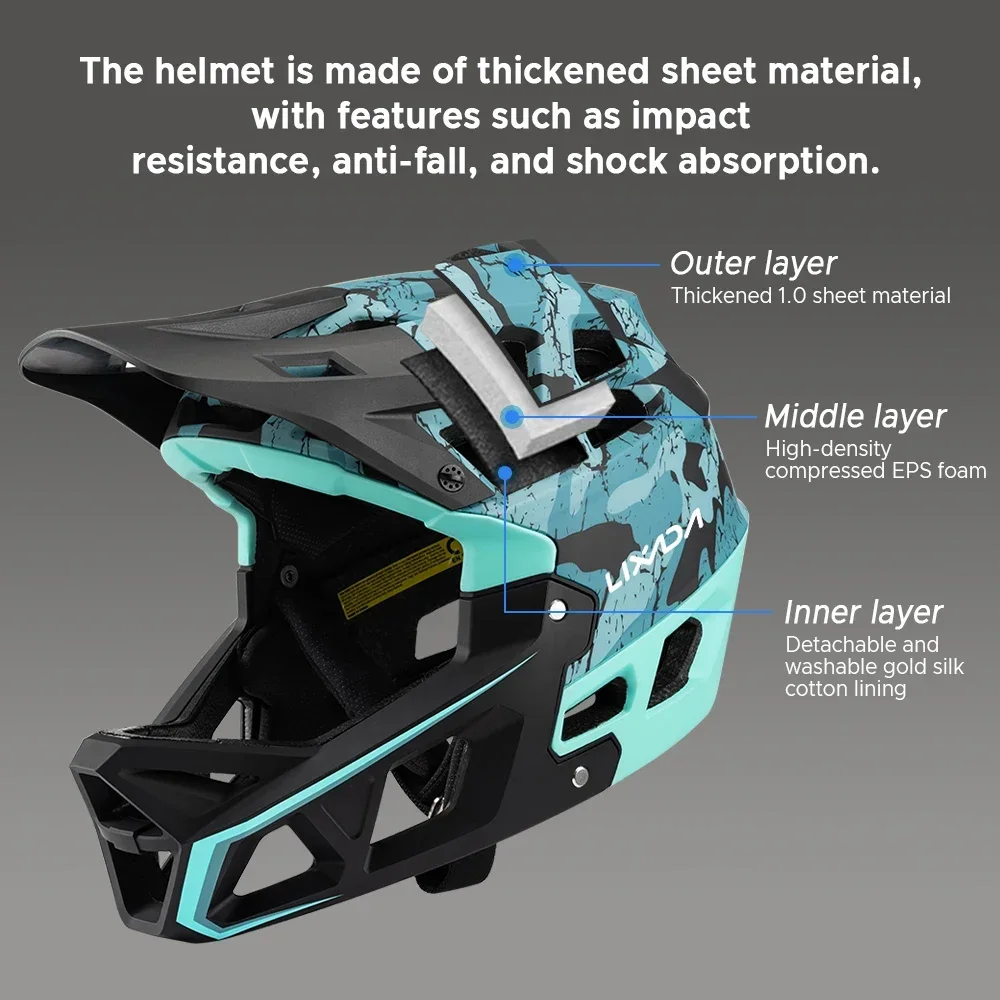 Équipement de cyclisme de sécu - Mountain Biking Full Face Helmet avis et prix