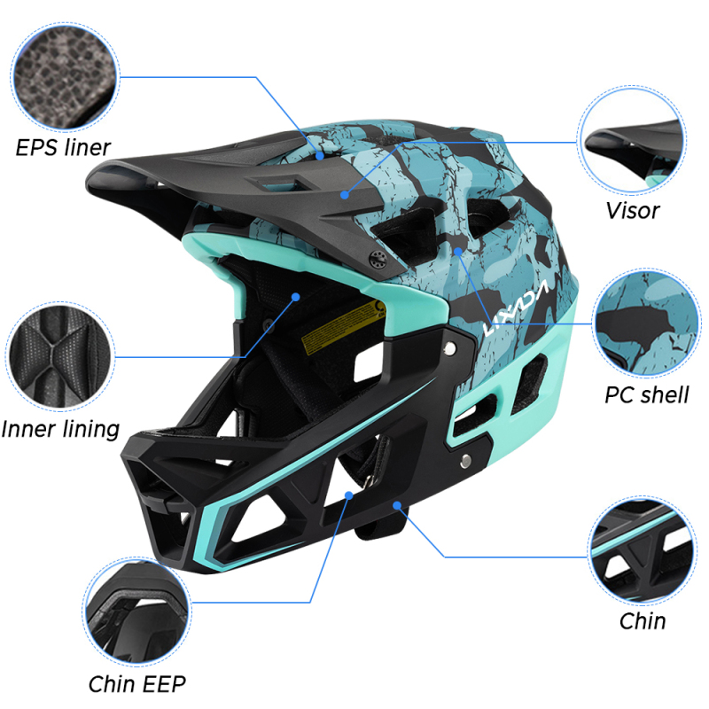 Casque de vélo de montagne int - Mountain Biking Full Face Helmet avis et prix