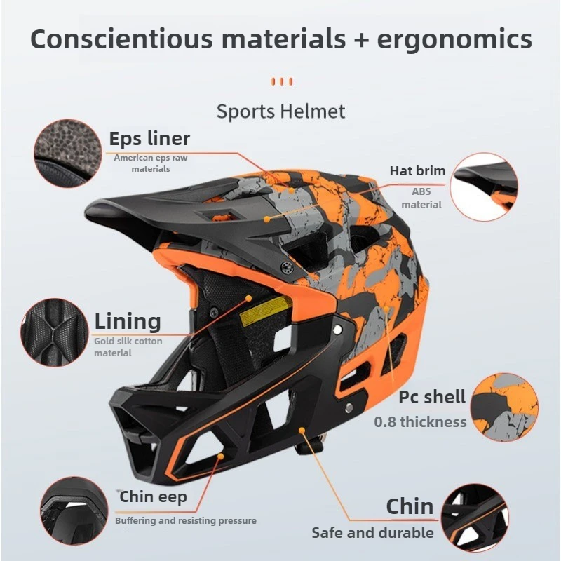 Nouveau casque de vélo de mont - Mountain Biking Full Face Helmet avis et prix